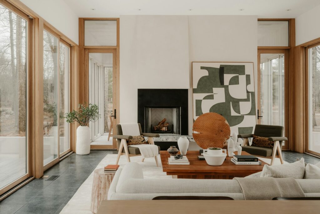 Living room restored after burst pipe