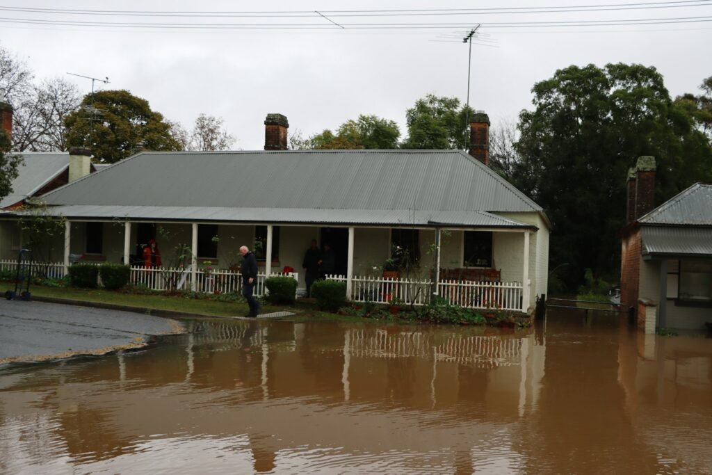Flooded house after a storm